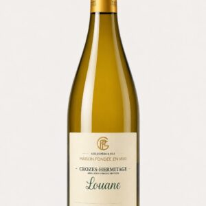 Bouteille de vin blanc Crozes-Hermitage « Louane » – Maison Gilles Père & Fils, vigneron en Vallée du Rhône depuis 1890