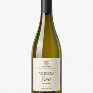 Bouteille de vin blanc Chardonnay « Emie » – Maison Gilles Père & Fils, vigneron en Vallée du Rhône depuis 1890