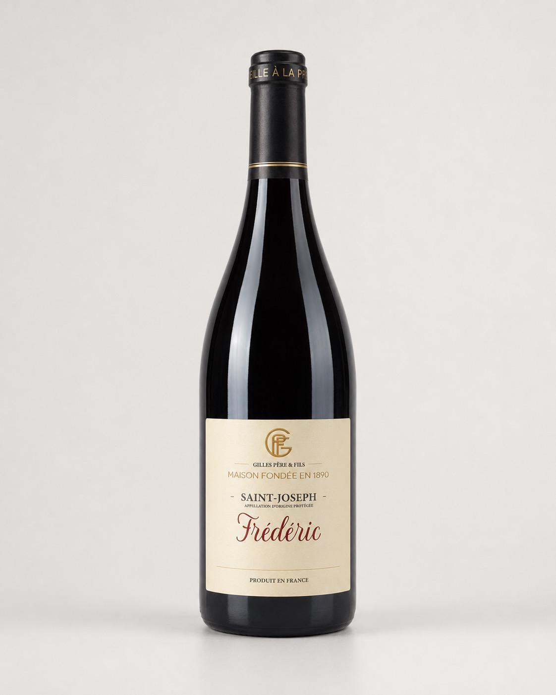Bouteille de vin rouge Saint-Joseph « Frédéric » – Maison Gilles Père & Fils, vigneron en Vallée du Rhône depuis 1890